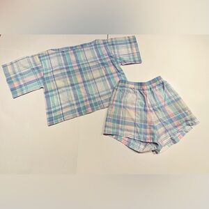 VINTAGE Ralph Lauren POLO Multicolor Plaid Shirt & Short Set